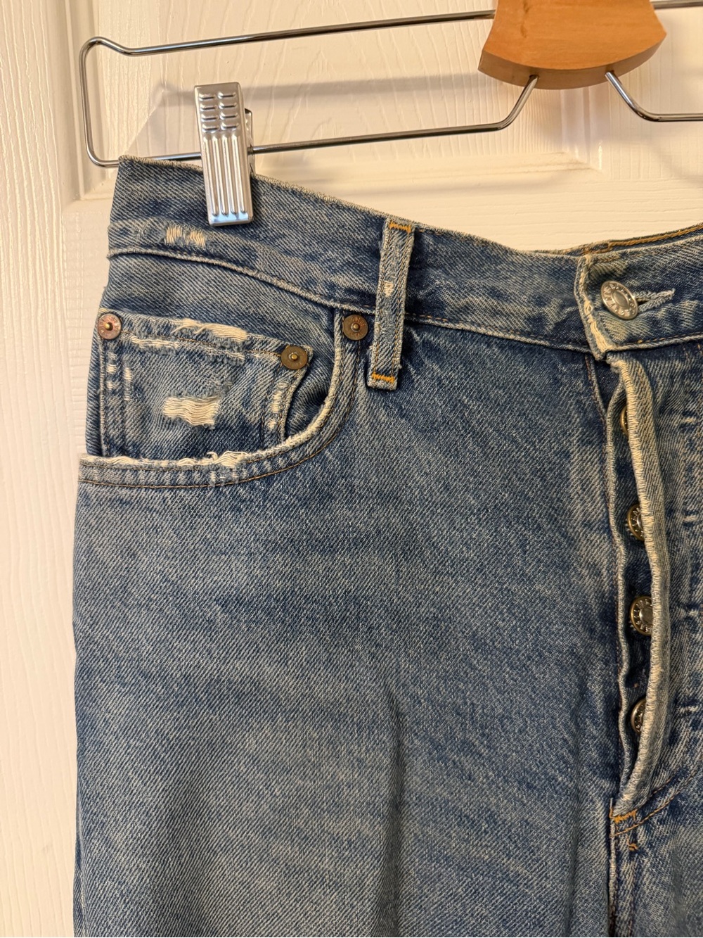 Agolde High Rise Distressed Jeans - Picture 5 of 11